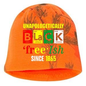 Unapologetically Black Juneteenth Freeish Since 1865 Kati - Camo Knit Beanie