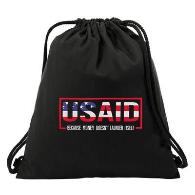 Usaid Because Money DoesnT Launder Itself Drawstring Bag
