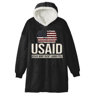Usaid Because Money Doesn’T Launder Itself Us Americans Hooded Wearable Blanket