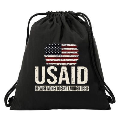 Usaid Because Money Doesn’T Launder Itself Us Americans Drawstring Bag