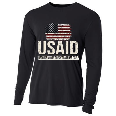 Usaid Because Money Doesn’T Launder Itself Us Americans Cooling Performance Long Sleeve Crew
