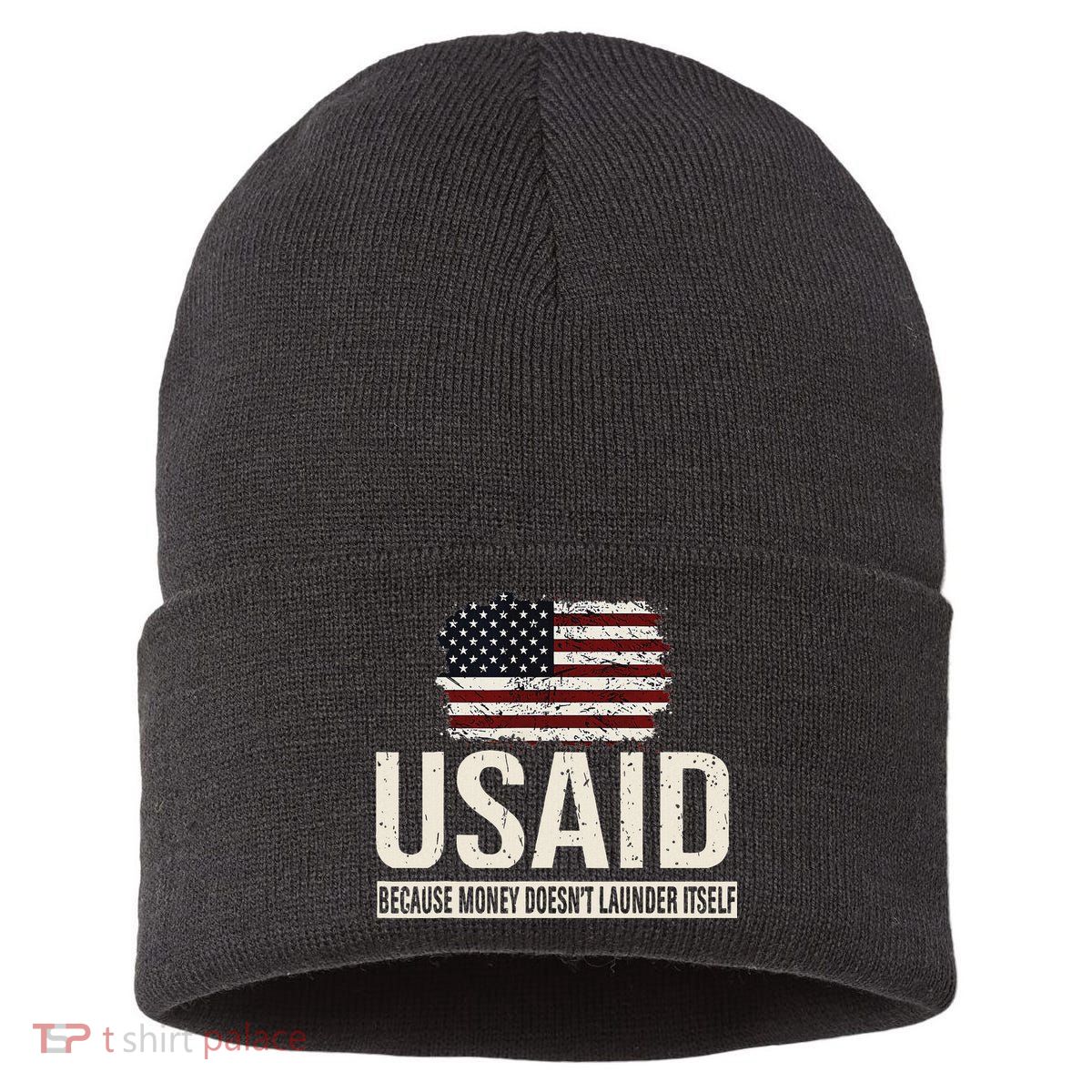 Usaid Because Money Doesn’T Launder Itself Us Americans Sustainable Knit Beanie