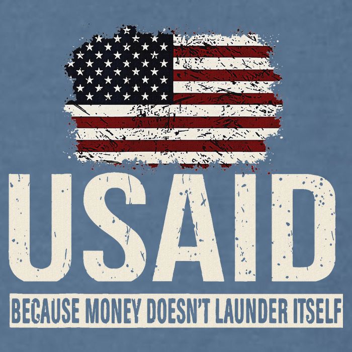Usaid Because Money Doesn’T Launder Itself Us Americans Garment-Dyed Sweatshirt
