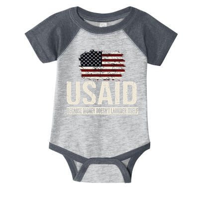 Usaid Because Money Doesn’T Launder Itself Us Americans Infant Baby Jersey Bodysuit