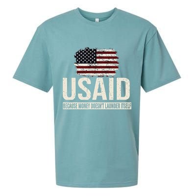 Usaid Because Money Doesn’T Launder Itself Us Americans Sueded Cloud Jersey T-Shirt
