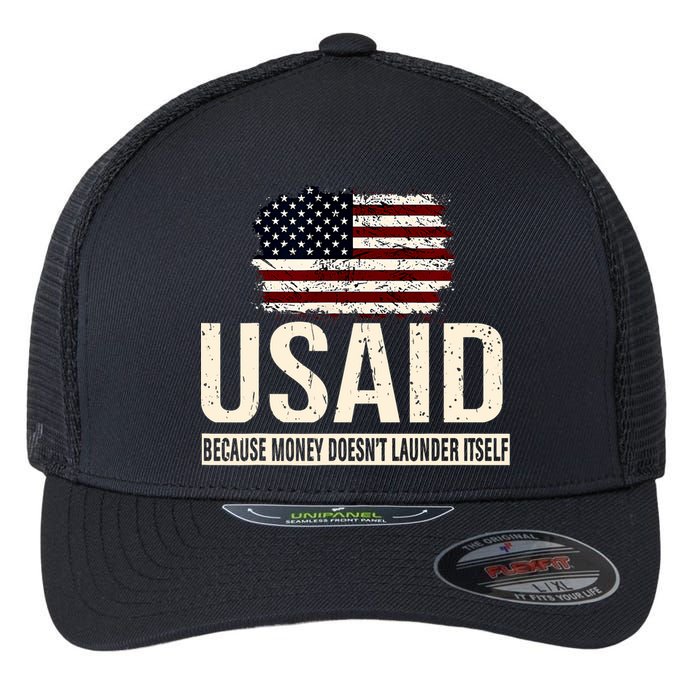 Usaid Because Money Doesn’T Launder Itself Us Americans Flexfit Unipanel Trucker Cap