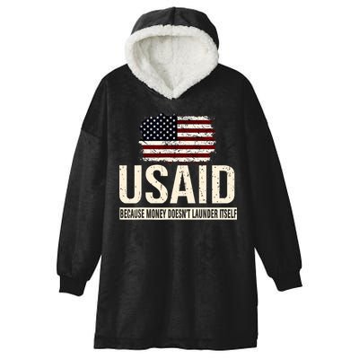 Usaid Because Money Doesn’T Launder Itself Us Americans Hooded Wearable Blanket