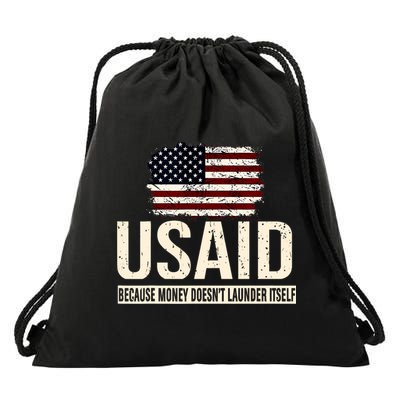 Usaid Because Money Doesn’T Launder Itself Us Americans Drawstring Bag