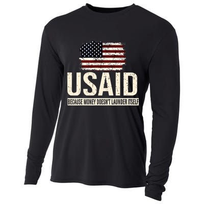 Usaid Because Money Doesn’T Launder Itself Us Americans Cooling Performance Long Sleeve Crew