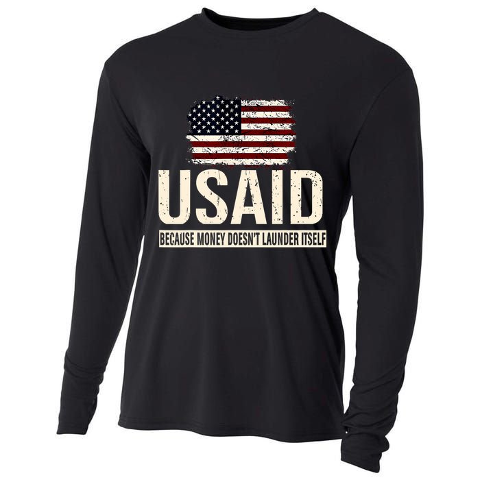 Usaid Because Money Doesn’T Launder Itself Us Americans Cooling Performance Long Sleeve Crew