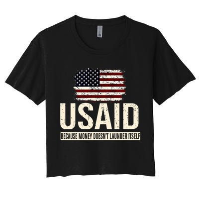 Usaid Because Money Doesn’T Launder Itself Us Americans Crop Top