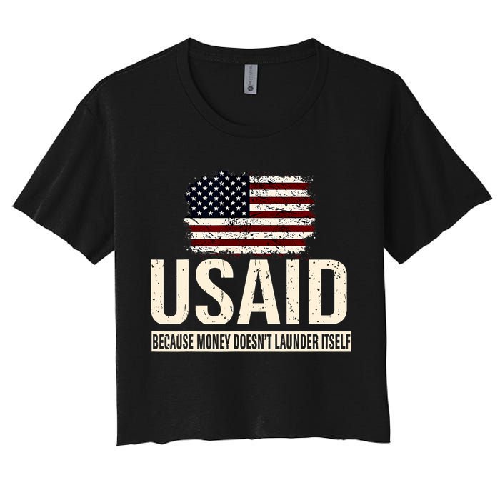 Usaid Because Money Doesn’T Launder Itself Us Americans Crop Top