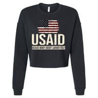 Usaid Because Money Doesn’T Launder Itself Us Americans Cropped Pullover Crew