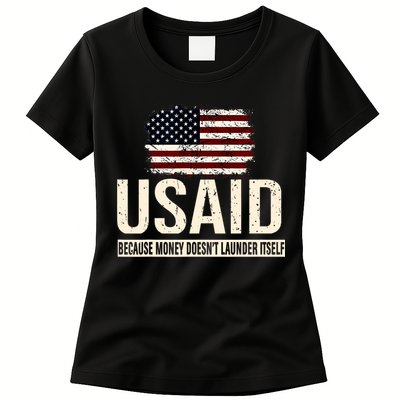 Usaid Because Money Doesn’T Launder Itself Us Americans Womens T-Shirt