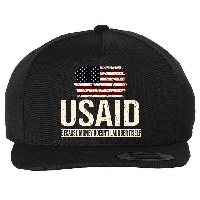 Usaid Because Money Doesn’T Launder Itself Us Americans Wool Snapback Cap