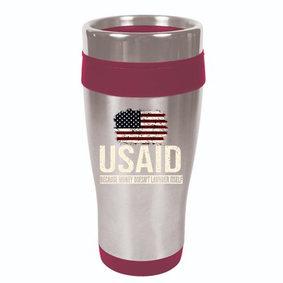 Usaid Because Money Doesn’T Launder Itself Us Americans 16oz Travel Tumbler