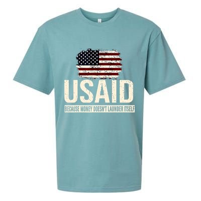 Usaid Because Money Doesn’T Launder Itself Us Americans Sueded Cloud Jersey T-Shirt
