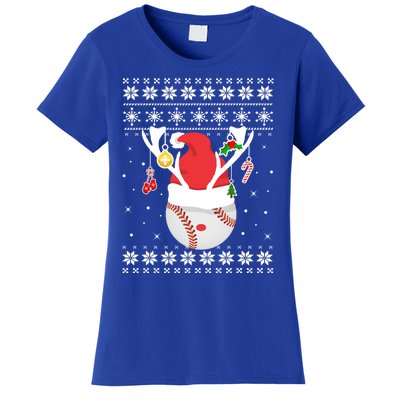 Ugly Baseball Merry Ball Xmas Sweater Christmas Holiday Gift Women's T-Shirt