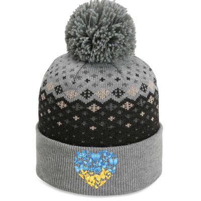 Ukrainian Butterfly Mashup Ukraine Flag The Baniff Cuffed Pom Beanie