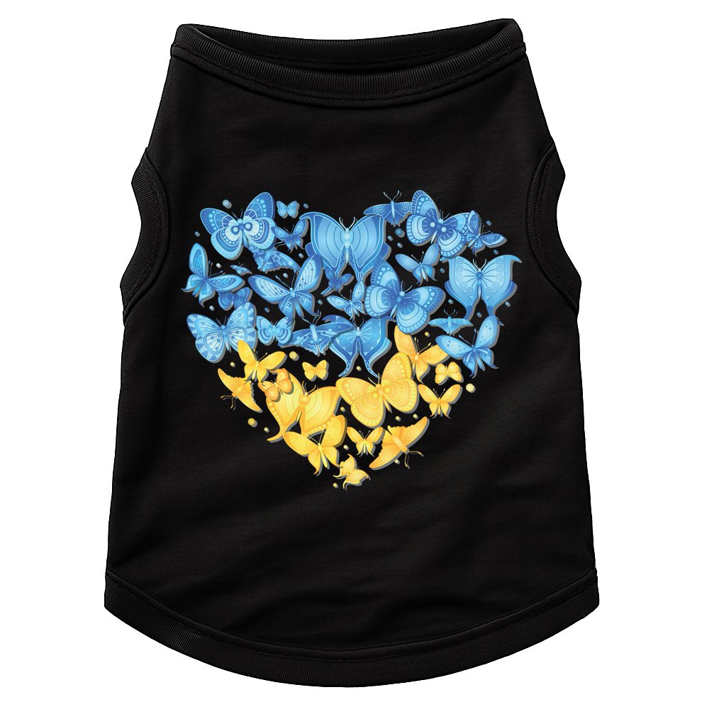 Ukrainian Butterfly Mashup Ukraine Flag Doggie Tank