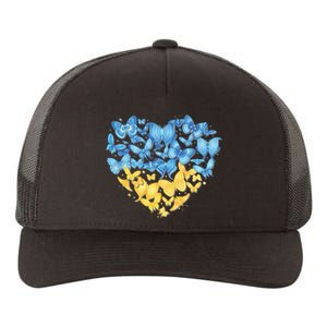 Ukrainian Butterfly Mashup Ukraine Flag Yupoong Adult 5-Panel Trucker Hat