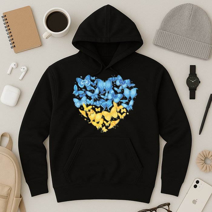 Ukrainian Butterfly Mashup Ukraine Flag Hoodie