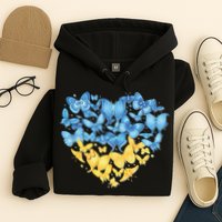 Ukrainian Butterfly Mashup Ukraine Flag Hoodie