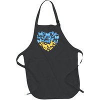 Ukrainian Butterfly Mashup Ukraine Flag Full-Length Apron With Pockets