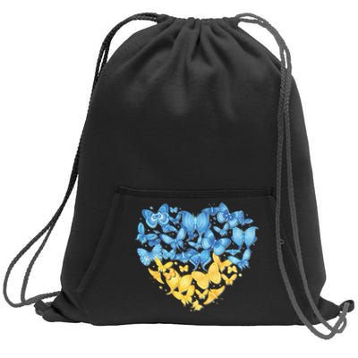 Ukrainian Butterfly Mashup Ukraine Flag Sweatshirt Cinch Pack Bag