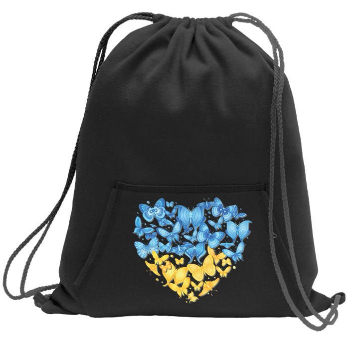 Ukrainian Butterfly Mashup Ukraine Flag Sweatshirt Cinch Pack Bag