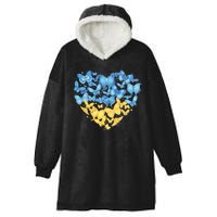 Ukrainian Butterfly Mashup Ukraine Flag Hooded Wearable Blanket