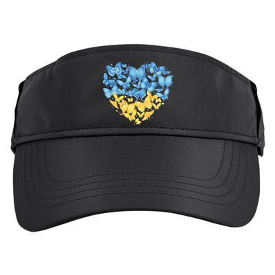 Ukrainian Butterfly Mashup Ukraine Flag Adult Drive Performance Visor