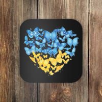 Ukrainian Butterfly Mashup Ukraine Flag Coaster