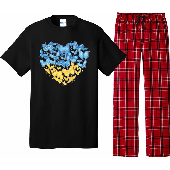 Ukrainian Butterfly Mashup Ukraine Flag Pajama Set