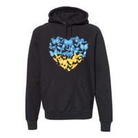 Ukrainian Butterfly Mashup Ukraine Flag Premium Hoodie