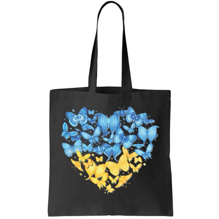 Ukrainian Butterfly Mashup Ukraine Flag Tote Bag