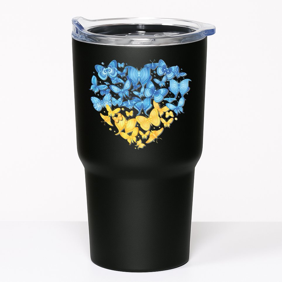 Ukrainian Butterfly Mashup Ukraine Flag Tumbler