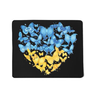 Ukrainian Butterfly Mashup Ukraine Flag Mousepad