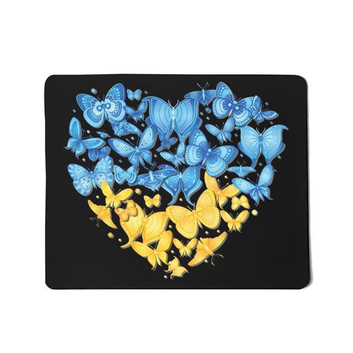 Ukrainian Butterfly Mashup Ukraine Flag Mousepad