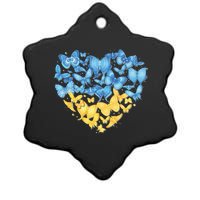 Ukrainian Butterfly Mashup Ukraine Flag Ceramic Star Ornament