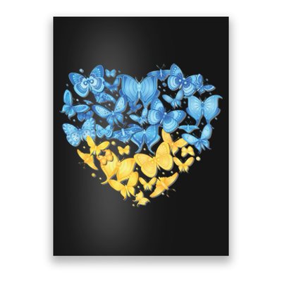 Ukrainian Butterfly Mashup Ukraine Flag Poster