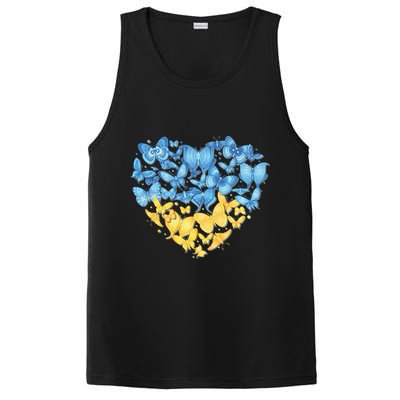 Ukrainian Butterfly Mashup Ukraine Flag PosiCharge Competitor Tank