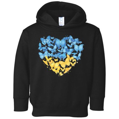 Ukrainian Butterfly Mashup Ukraine Flag Toddler Hoodie