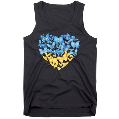 Ukrainian Butterfly Mashup Ukraine Flag Tank Top