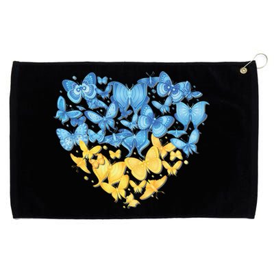 Ukrainian Butterfly Mashup Ukraine Flag Grommeted Golf Towel