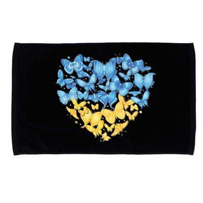 Ukrainian Butterfly Mashup Ukraine Flag Microfiber Hand Towel