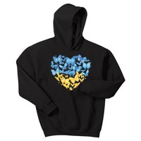 Ukrainian Butterfly Mashup Ukraine Flag Kids Hoodie