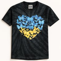 Ukrainian Butterfly Mashup Ukraine Flag Kids Tie-Dye T-Shirt