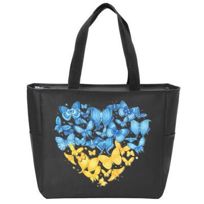 Ukrainian Butterfly Mashup Ukraine Flag Zip Tote Bag