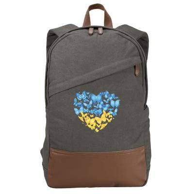 Ukrainian Butterfly Mashup Ukraine Flag Cotton Canvas Backpack